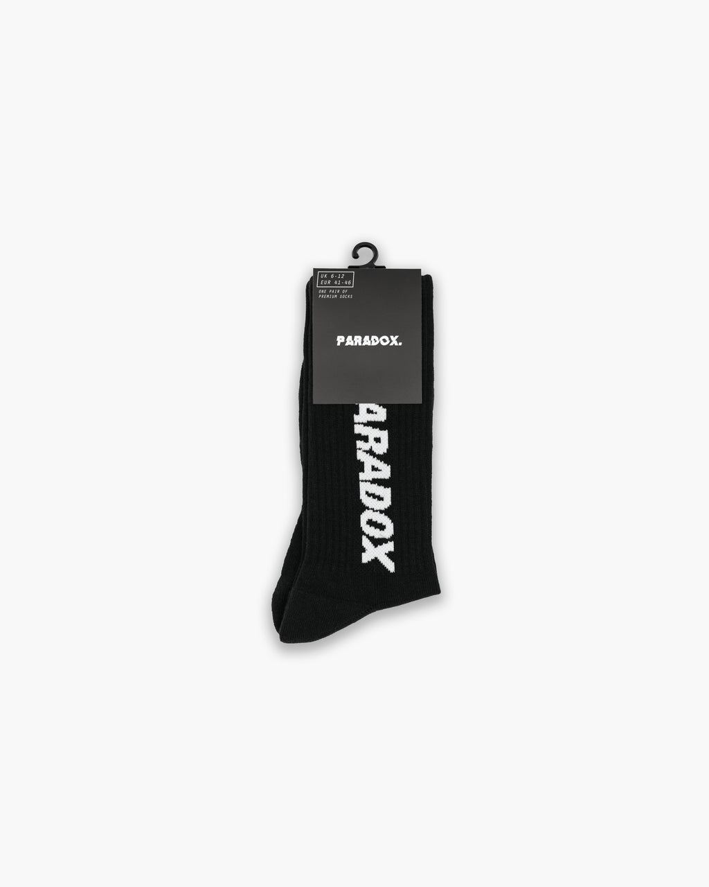 Premium Socks // Black with White Logo